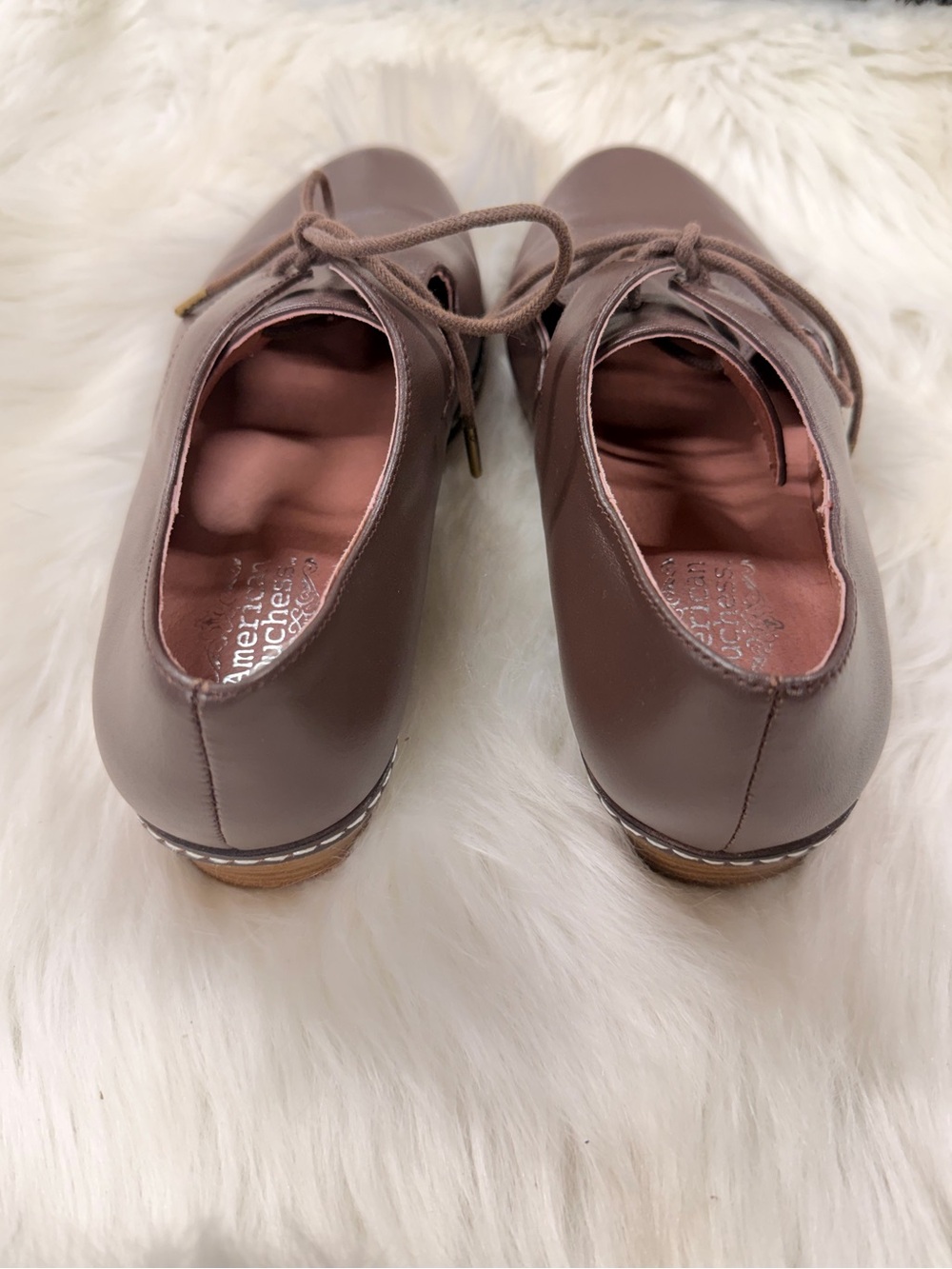 American Duchess Mary Renaissance Brown Leather Shoes 6.5 - Picture 8 of 14